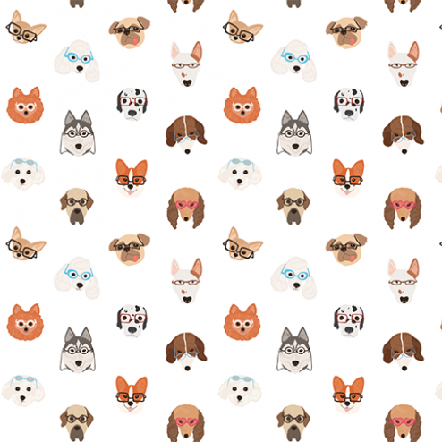 Dogs With Glasses Pattern - Sample Kit
