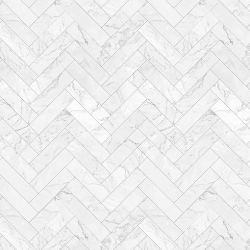 Herringbone White Marble Tile Pattern - Sample Kit