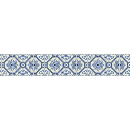 Mosaic Tile (Blue) - Stair Wrap