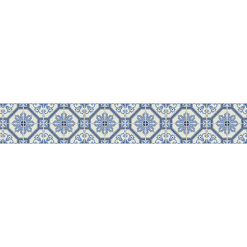 Mosaic Tile (Blue) - Stair Wrap