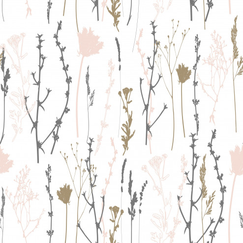 Floral Stems Silhouette Pattern - Sample Kit