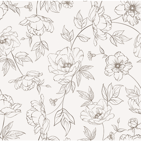 Peony Outline Pattern - Sample Kit