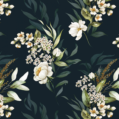 Majestic Dark Floral Pattern