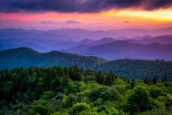 Sunset from Cowee Mountains Overlook, on the Blue Ridge Parkway 