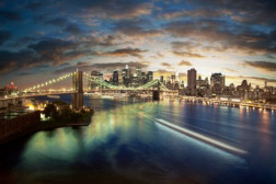 Amazing New York cityscape - taken after sunset