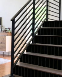 Black with Stripes Stair Wrap