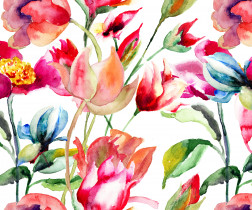 Bright Watercolor Flowers - Sample Kit