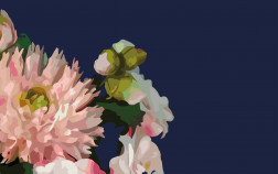 Navy & Pink Floral Bouquet - Sample Kit