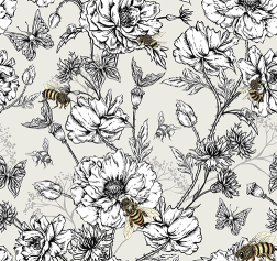 Honeybee Floral Pattern - Sample Kit