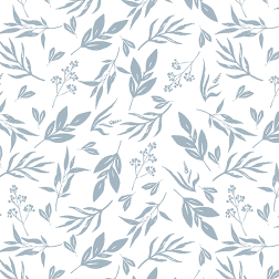 Leaves and Stems Pattern - Sample Kit-Slate Blue