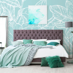 Teal Magnolia Outline