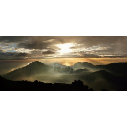 Mysterious sunrise over Haleakala crater