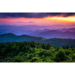 Sunset from Cowee Mountains Overlook, on the Blue Ridge Parkway 