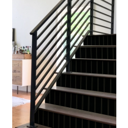 Black with Stripes Stair Wrap