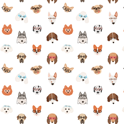 Dogs With Glasses Pattern - Sample Kit