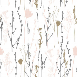 Floral Stems Silhouette Pattern - Sample Kit