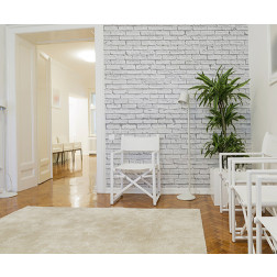 White Rustic Brick Pattern