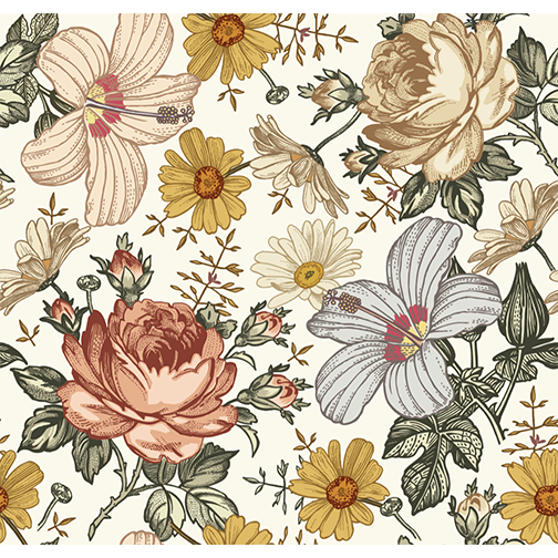 Vintage Wildflower Pattern - Patterns - Search Art